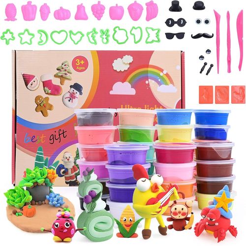36 Pots de Pate A Modeler,Séchage à L'air Ultra Light Argile Magique Arts et Artisanat pour Enfants DIY Pâte à Modeler Créative avec OutilsAccessoires pour Animaux