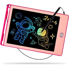 KALANKA-Tablette d'écriture LCD 8,5 Pouces, Tablette Dessin Enfant Réutilisable, Jouet de Voyage éducatif, Cadeau d'anniversaire, Ardoise Magique pour Enfants 3-10 ans Rose
