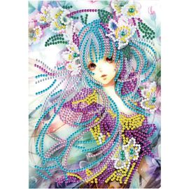 Carnet De Notes A5 Blanc Peinture Diamant Carnet De Croquis A5 Diy Cahier Diamond Painting Enfants Broderie Journal Livre Fée Fleur Elfe Diy Diamant Art Cadeaux Kit De Bricolage Adulte