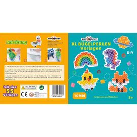 KALANKA-Lot de 55 modèles de perles à repasser grande taille (livre de modèles de perles à repasser XL) pour garçons et filles à partir de 3 ans. Pour grandes perles à repasser XL