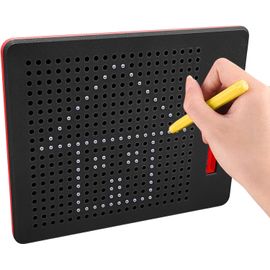 KALANKA-Planche à Dessin Magnétique Tablette Magnétique Enfant Ardoise Magique avec Stylo pour Enfant Jouet Educatif, 21.5x17.5x1.5 cm (Petit, Noir)