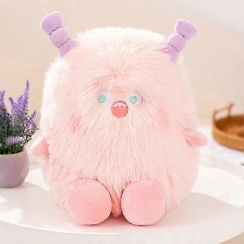 Poupée Bébé En Peluche, Jouet Pour Enfants, Poupée De Chiffon, Petit Jouet, Cadeau-Monstre À Fourrure Longue Rose 0,4