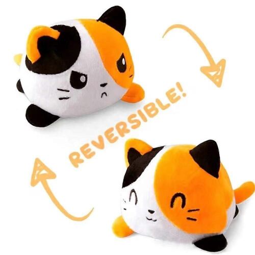 Peluche Flip Doll, peluche Flip double face, peluche mignonne (chat)