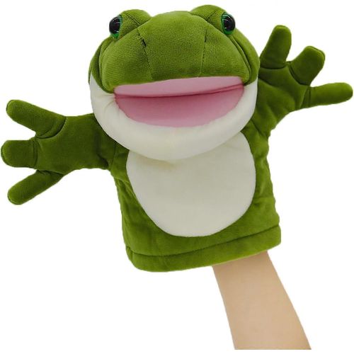 Peluche grenouille réaliste, jouet éducatif interactif pour enfants, marionnette à main, simulation de grenouille, jeu de rôle mignon