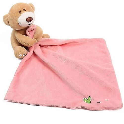 Jouets Pour Bébés : Hochet En Peluche, Lapin Mignon, Jeux Pour Bébés, Couverture En Peluche Douce, Animaux En Peluche, Serviette, Poupée, Jouets Pour Bébés De 0 À 12 Mois-Rose