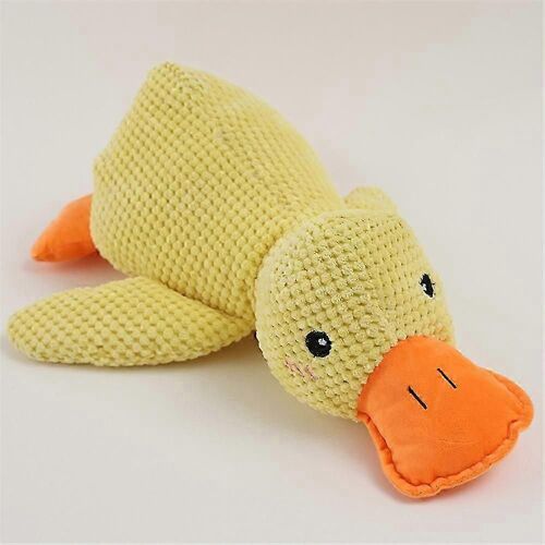 Jouet En Peluche Pour Chien, Canard Apaisant, Jouet À Mâcher Durable Et Couineur Pour Chiot, Nettoyage Des Dents, Jouet À Mâcher, Fournitures Pour Animaux De Compagnie-Jaune