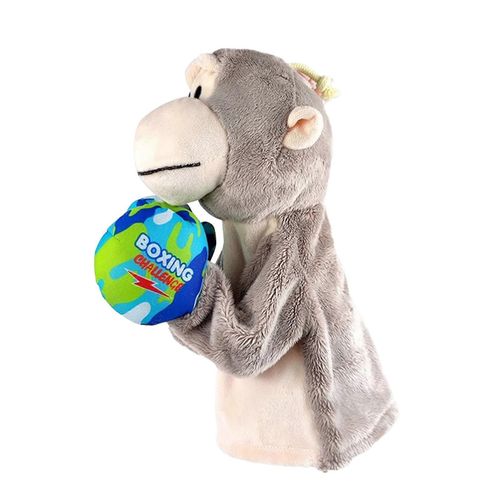 Marionnette à main requin - Jouet de boxe interactif en peluche-B