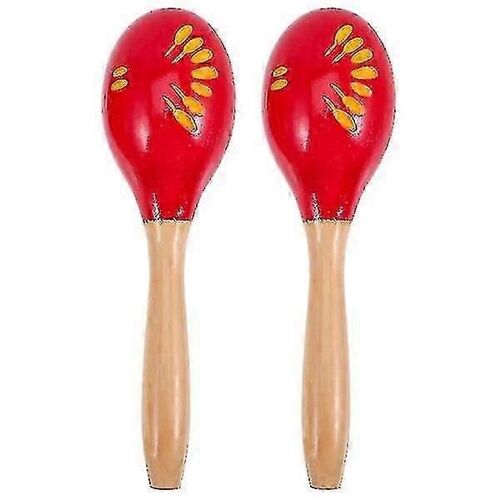 Maracas en bois De fête du mexique Cinco De Mayo, Instrument De Percussion à main, 2 pièces
