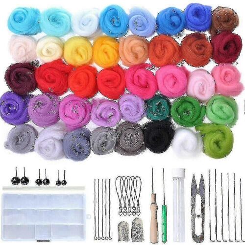 1 Lot De 40 Aiguilles En Feutre De Laine De Couleurs Assorties, Kit De Démarrage Pour Feutrage De Tapis, Cadeaux Diy Xxf