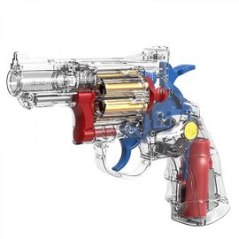 Revolver jouet avec étui transparent, pistolet à mousse avec fléchettes en mousse souple Elite, ensemble de pistolets jouets pour enfants de 5, 6, 7 et 8 ans (court)-K