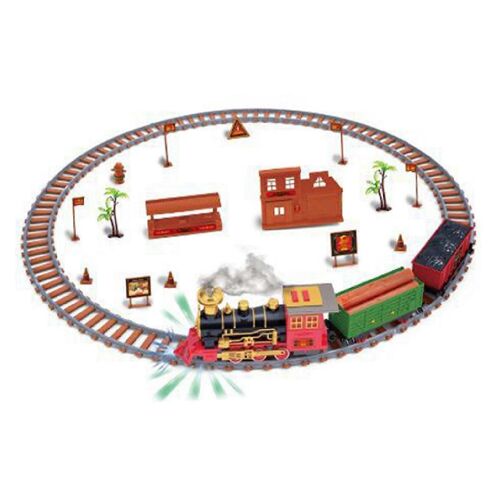Ensemble de train jouet avec lumières et sons Ensemble de train à vapeur de Noël Rails de chemin de fer Jouets à piles Motricité fine des enfants