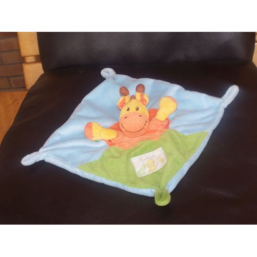 DOUDOU PLAT VACHE KIABI MA PETITE TRIBU ORANGE JAUNE BLEU VERT