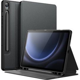 Coque Pour Samsung Galaxy Tab S10 Fe / S9 Fe 10,9 Pouces Avec S Pen Porte-Stylet, Fine Folio Support Protecteur Tablette Housse Étui, Multi-Angle Affichage (Noir)