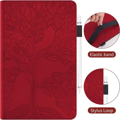 Coque Pour Samsung Galaxy Tab S10+ 2024 /S9+ Plus /S9 Fe+ 12.4 Pouces 2023 Housse De Protection Avec Porte-Pencil Étui À Rabat Avec Support Fonction Galaxy Tab S10 Plus/S9+/S9 Fe+ Rouge