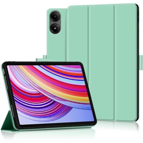 Case For Xiaomi Redmi Pad Pro 4g/5g/Poco Pad Protective Case, New Pu Leather Triple Fold Protective Cover With Auto Sleep/Wake Function - Green