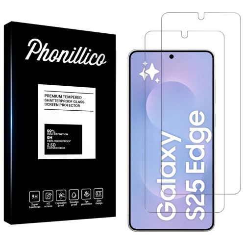 Verre Trempé Pour Samsung Galaxy S25 Edge [Pack 2] Film Vitre Protection Ecran Phonillico®
