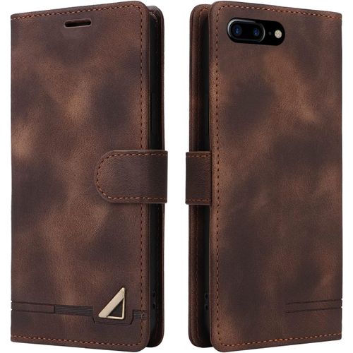 Kal-Coque Pour Iphone 6s Plus/Iphone 6 Plus(4,7 Pouces), Étui De Protection De Portefeuille Antichoc De Fente Pour Carte, Support De Carte À Rabat En Cuir En Pu Étui (Marron)