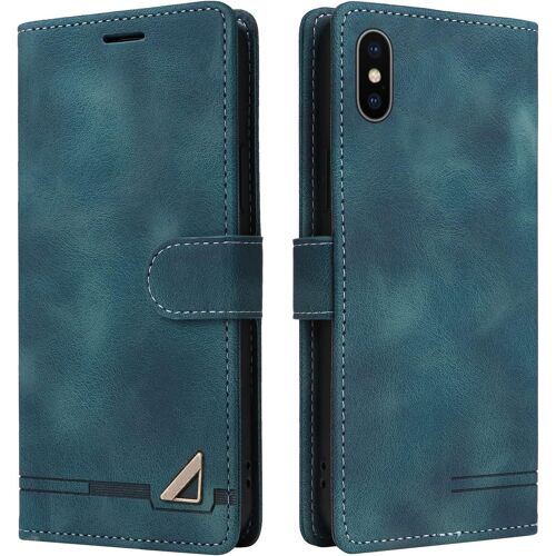 KAL-Coque Pour Iphone Xr (6,1 Pouces), Étui De Protection De Portefeuille Antichoc De Fente Pour Carte, Support De Carte À Rabat En Cuir En Pu Étui De Téléphone Pour Iphone Xr (Vert)