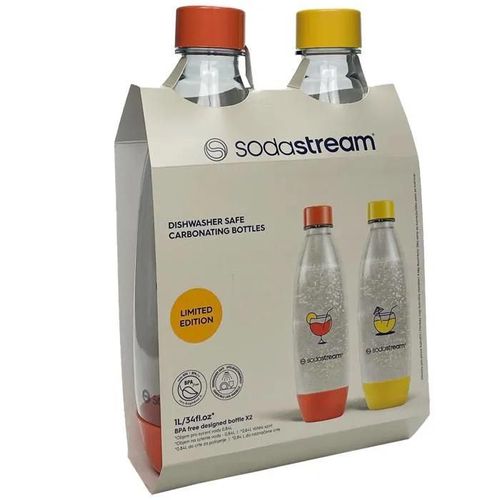 Sodastream FUSE 2 packs de bouteilles 1L jaune/orange