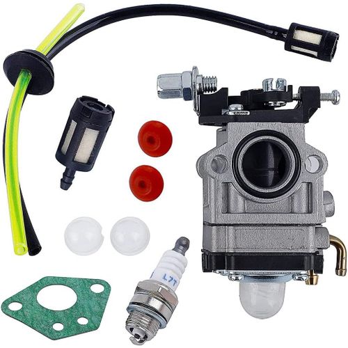 KAL-Carburateur Débroussailleuse 52Cc 49Cc 43Cc Carbu Kit Carbu Avec Joint Tuyau, Bougie Et Filtre À Essence