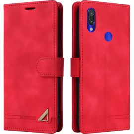 Kal-Coque Pour Huawei Y6 2019/Honor 8a, Étui De Protection De Portefeuille Antichoc De Fente Pour Carte, Support De Carte À Rabat En Cuir En Pu Étui Pour Huawei Y6 2019/Honor 8a (Rouge)