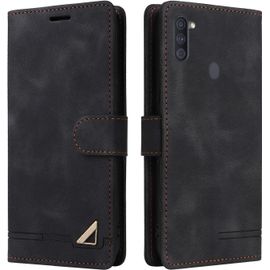 Kal-Coque Pour Samsung Galaxy A11/M11, Étui De Protection De Portefeuille Antichoc De Fente Pour Carte, Support De Carte À Rabat En Cuir En Pu Étui De Téléphone Pour Samsung Galaxy A11/M11 (Noir)