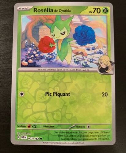 Pokémon Rosélia De Cynthia 007 / 182 Reverse Ev10 Rivalités Destinées
