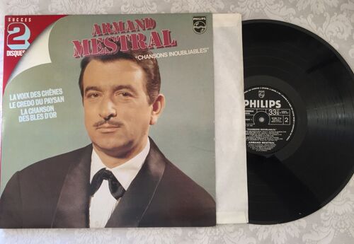 Disques Platine Vinyle Lp Double Album Armand Mestral Chansons Populaires Franc