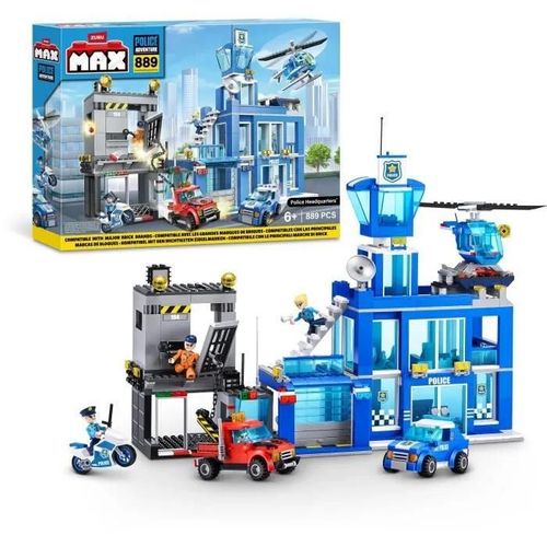 Max Build More Max Adventure Police Headquarters Playset (889 Pieces)