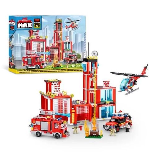 Max Build More Fire Station Large Brick Set (976 Bricks)