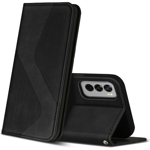 KAL-Coque Pour Oppo Reno 12 Pro 5G, Premium Étui Housse En Cuir De Protection Avec [Emplacements Cartes] [Magnetique], Clapet Folio Portefeuille Pour Oppo Reno 12 Pro 5G (Noir)