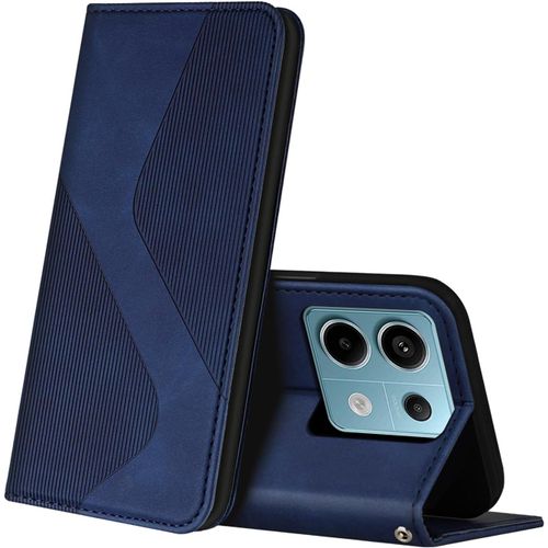 Kal-Coque Pour Xiaomi Redmi Note 13 Pro 5g, Premium Étui Housse En Cuir De Protection Avec [Emplacements Cartes] [Magnetique], Clapet Folio Portefeuille Pour Redmi Note 13 Pro 5g (Bleu)