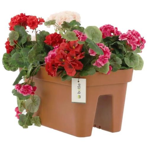 Pot de balcon pour balustrade terrasse 45x24cm 18L terre cuite