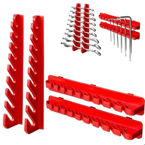 Jeu de 2x clés à molette Porte-clés 4 él. pour panneau à outils Mur à outils rouge