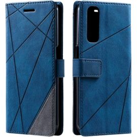 Coque Pour Realme 7 / Realme Narzo 20 Pro, Portefeuille Etui En Pu Cuir Antichoc Tpu, Housse A Rabat Compatible Avec Oppo Realme 7 / Oppo Realme Narzo 20 Pro, Bleu