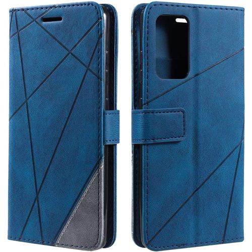Coque Galaxy A52 5g,Etui En Cuir Pu Portefeuille Housse Fermeture Magnetique Und Flip Pour Galaxy A52 5g,Avec Fermeture Magnetique,Bleu