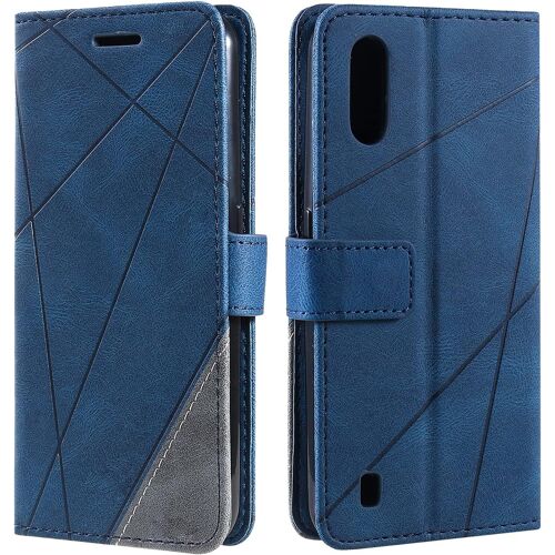 Coque Galaxy A01, Etui En Cuir Pu Portefeuille Housse Fermeture Magnetique Und Flip Pour Galaxy A01, Avec Fermeture Magnetique, Bleu