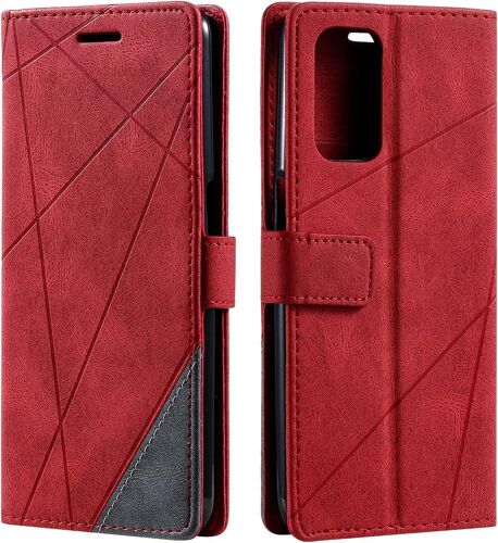 KAL-Coque Pour Oppo A54 5G / Oppo A74 5G / Oppo A93 5G Etui En Cuir Pu Portefeuille Housse Fermeture Magnétique Und Flip Pour Oppo A54 5G / A74 5G / Oppo A93 5G, Avec Fermeture Magnétique, Rouge