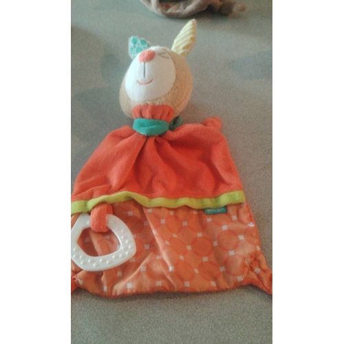 doudou lapin babysun orange
