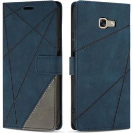 Kalanka-Coque Pour Samsung Galaxy A5 2017 / Galaxy A520, Protection Housse Etui En Cuir Pu Portefeuille Avec Emplacements Cartes Et Fonction Support Pour Samsung A5 2017 / A520, Bleu