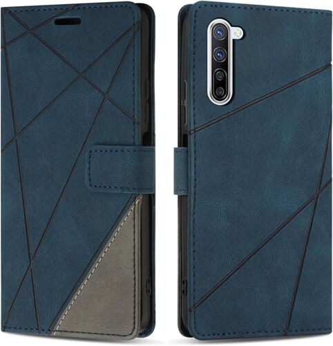 KAL-Coque Pour Oppo Find X2 Lite, Protection Housse Etui En Cuir Pu Portefeuille Avec Emplacements Cartes Et Fonction Support Pour Oppo Find X2 Lite, Bleu
