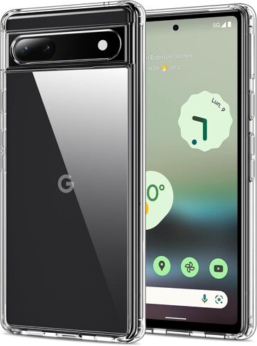 JGD-Coque pour Google Pixel 6A, Anti-Jaunissement Étui Téléphone Transparente, Housse de Protection Antichoc - Crystal Clear