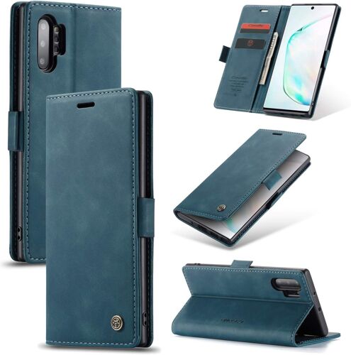NSIECD-Coque Protection pour Samsung Galaxy Note 10 Plus Case Portefeuille Cover, Housse Flip en Cuir PU Pochette Wallet, [Magnétique] [Kickstand] Étui Samsung Note 10 Plus Porte Carte, Grün