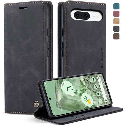 Eryi-Coque Pour Google Pixel 8a Étui Wallet Cover, Housse Flip En Cuir Premium Pu Portefeuille Case, [Fentes Pour Cartes] [Magnétique] [Antichoc] [Kickstand] Housse Pixel 8a Case, Noir