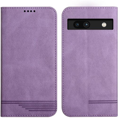 KAL-Coque Google Pixel 7A 5G Pu Etui En Cuir Etui Portefeuille À Fentes Pour Cartes Google 7A Magnétique Housse Etui De Protection Pour Google Pixel 7A 5G - Violet