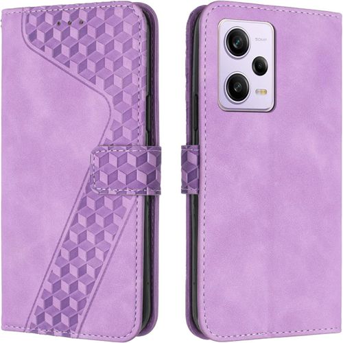 Kal-Coque Pour Xiaomi Redmi Note 12 Pro 5g / Poco X5 Pro 5g, Etui Protection Housse Premium En Cuir Pu Portefeuille Étui Téléphone [Fermoir Magnétique] [Fentes Pour Cartes] Flip Case¿Pourpre