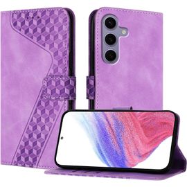 Kal-Coque Pour Samsung Galaxy S25, Étui Housse Protection En Cuir Pu [Pochette De Portefeuille] [Magnétique], Antichoc Etui À Rabat Pour Samsung S25 (Violet)