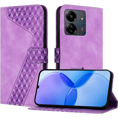 Kal-Coque Pour Xiaomi Redmi 13c / Poco C65, Étui Housse Protection En Cuir Pu [Pochette De Portefeuille] [Magnétique], Antichoc Etui À Rabat Pour Redmi 13c / Poco C65 (Violet)
