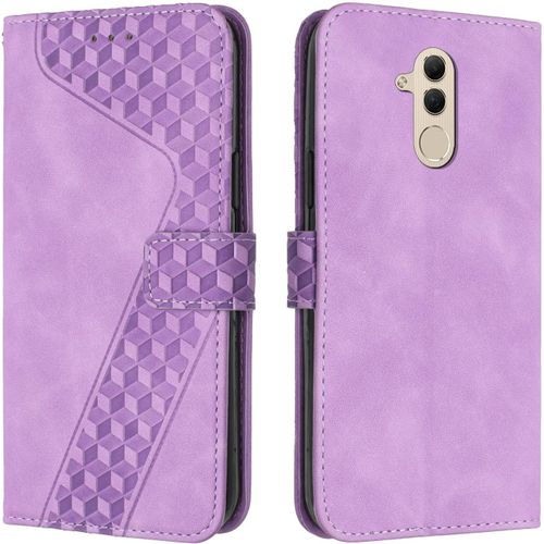Kal-Coque Pour Huawei Mate 20 Lite, Étui Housse Protection En Cuir Pu [Pochette De Portefeuille] [Magnétique], Antichoc Etui À Rabat Pour Huawei Mate 20 Lite (Violet)