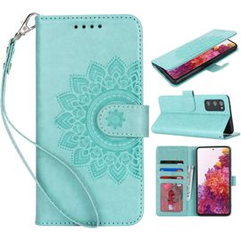 Tianyi-Etui Coque Pour Samsung Galaxy S20 Fe Protection Housse En Premium Cuir Pu Pochette Rabat Clapet Case Porte Carte Magnétique Etui Portefeuille Pour Samsung S20 Fe - Vert